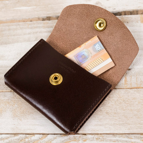 Leather Card Case Brown