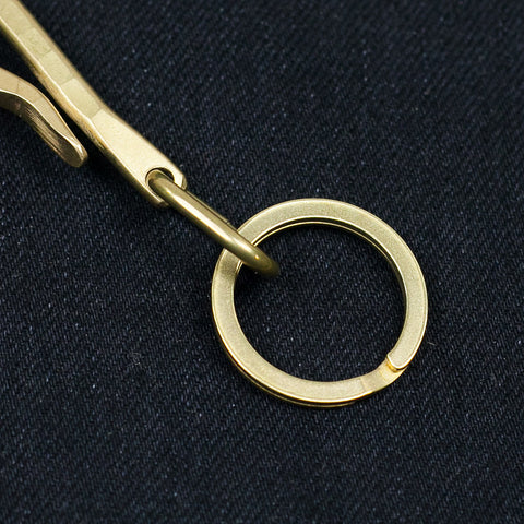 Key Hook mit Ring Hand Hammered