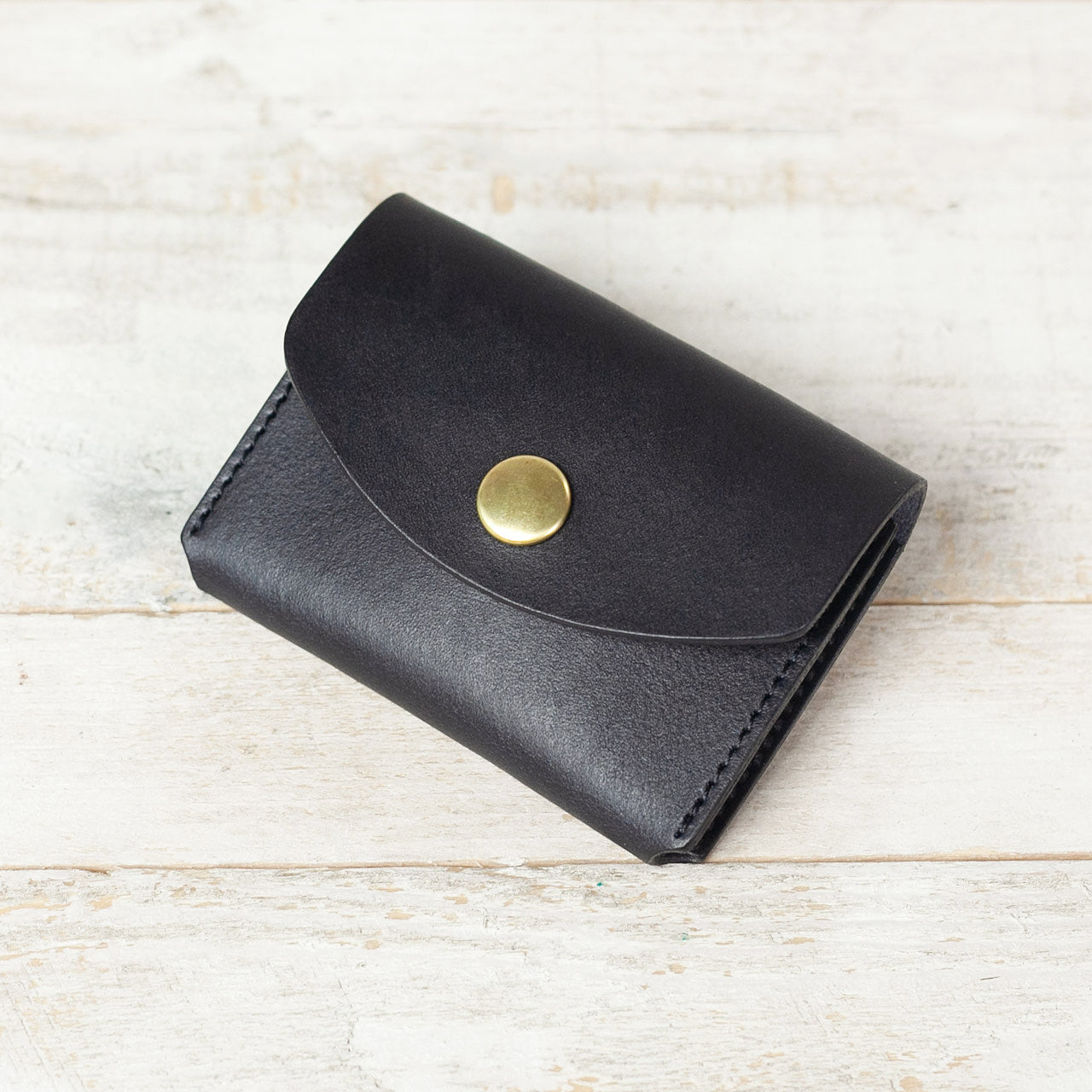 Leather Card Case Schwarz