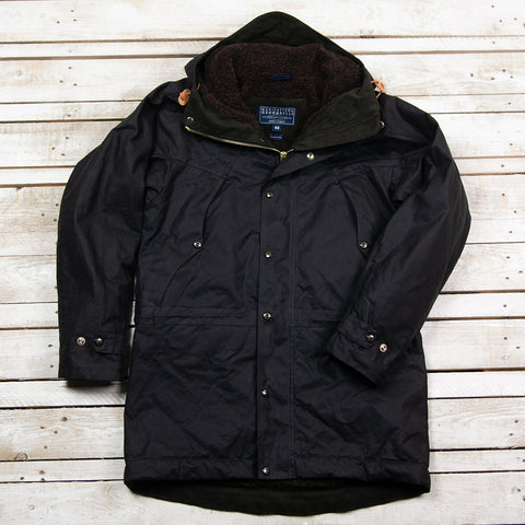 Long Mountain Jacket Schwarz Waxed