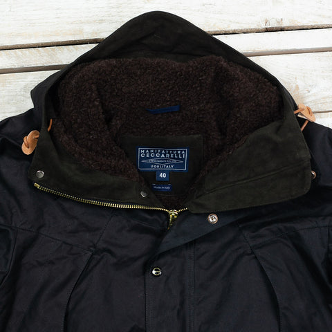 Long Mountain Jacket Schwarz Waxed