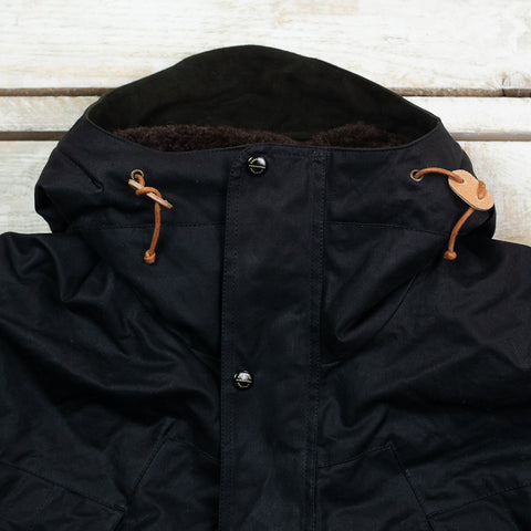 Long Mountain Jacket Schwarz Waxed