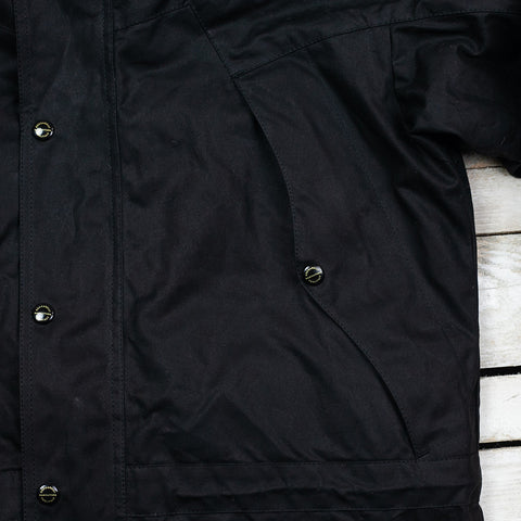 Long Mountain Jacket Schwarz Waxed