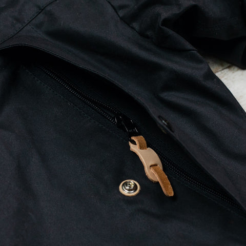 Long Mountain Jacket Schwarz Waxed