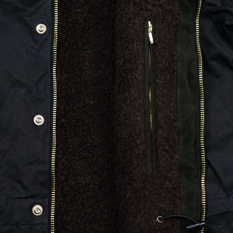 Long Mountain Jacket Schwarz Waxed