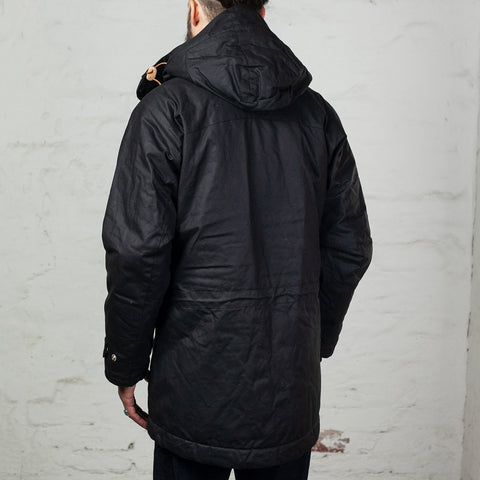 Long Mountain Jacket Schwarz Waxed