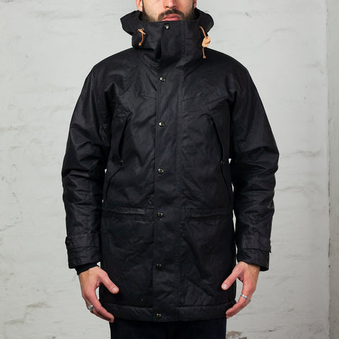 Long Mountain Jacket Schwarz Waxed