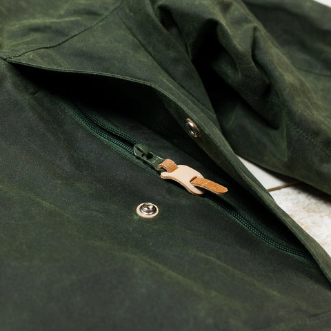 Long Mountain Jacket Dunkelgrün Waxed