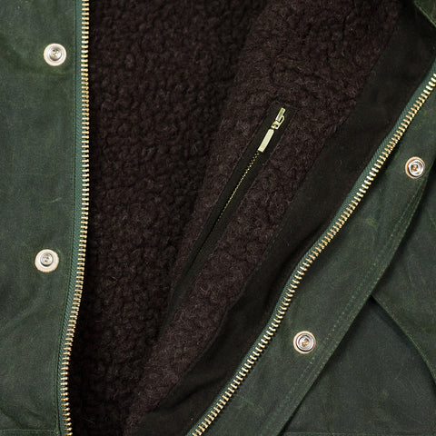 Long Mountain Jacket Dunkelgrün Waxed