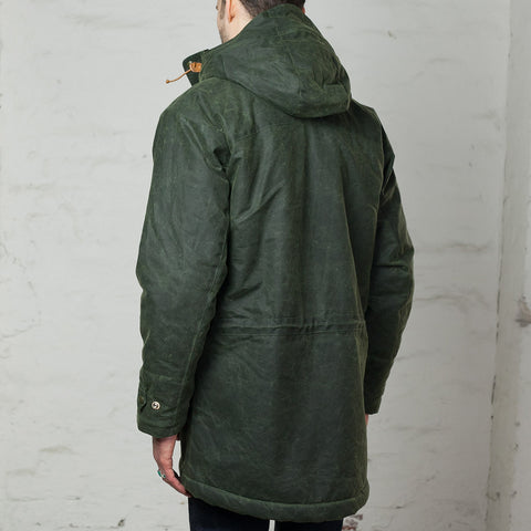 Long Mountain Jacket Dunkelgrün Waxed