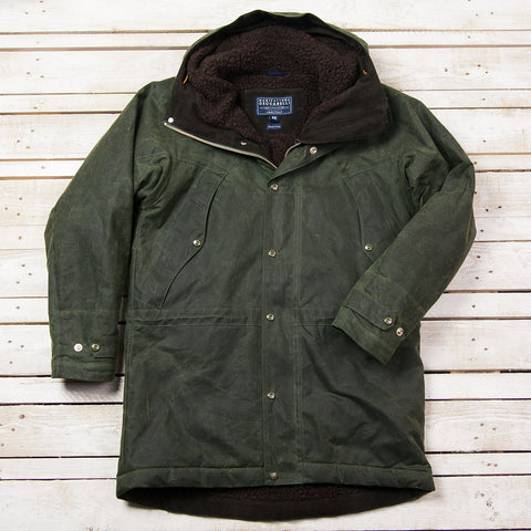 Long Mountain Jacket Dunkelgrün Waxed