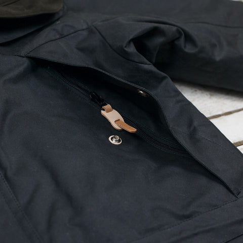 Mountain Jacket Schwarz Waxed