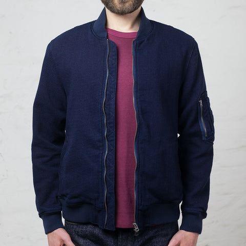 Momotaro x B&S MA-1 Indigo Dobby Jacket