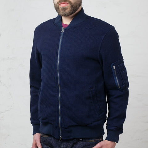 Momotaro x B&S MA-1 Indigo Dobby Jacket