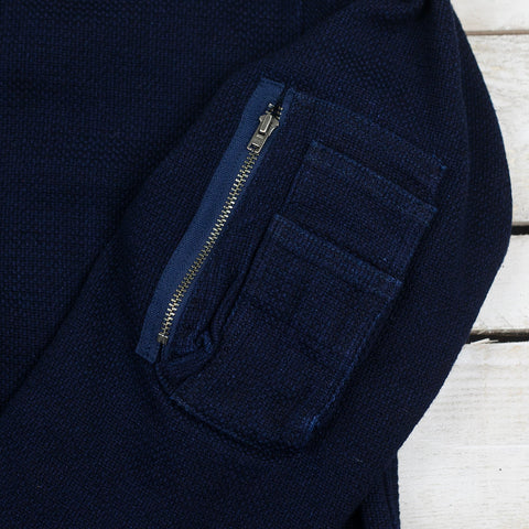 Momotaro x B&S MA-1 Indigo Dobby Jacket