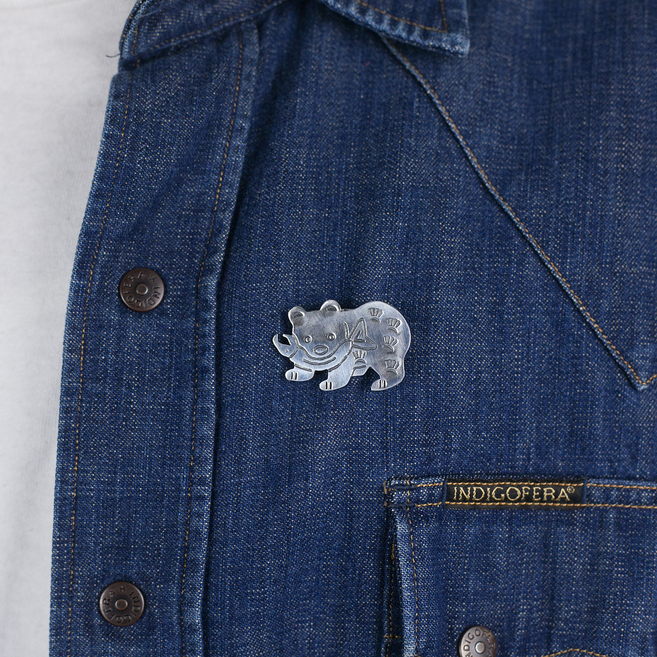 Pin "Bear" Silber