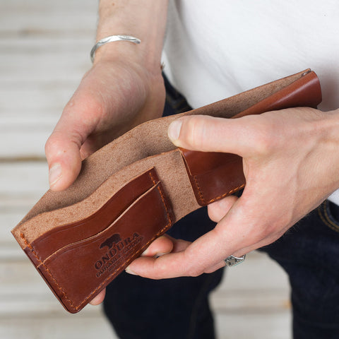 Bifold wallet brown