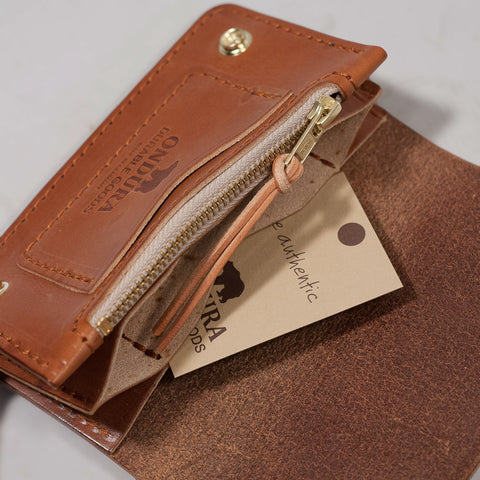 Classic biker wallet brown