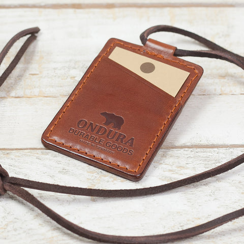 Card Neck Holder Brown