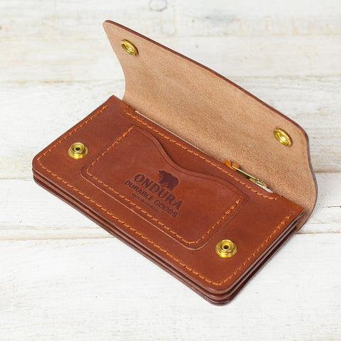 Classic biker wallet brown