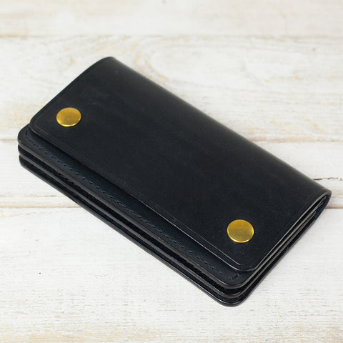 Classic biker wallet black