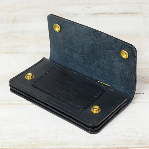 Classic biker wallet black