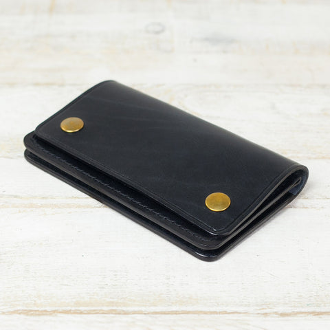 Slim biker wallet black