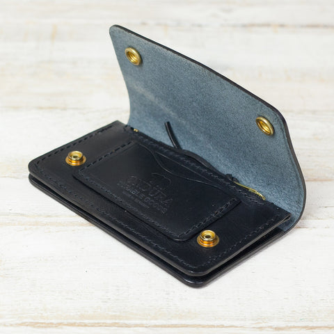 Slim biker wallet black