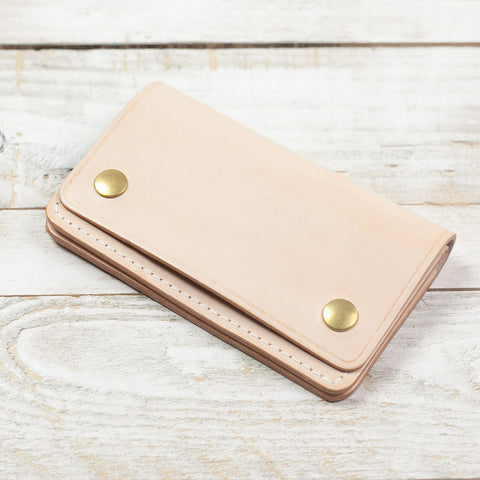 Slim biker wallet beige