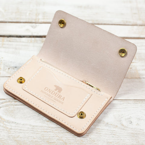 Slim biker wallet beige