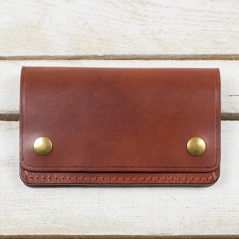 Slim biker wallet brown