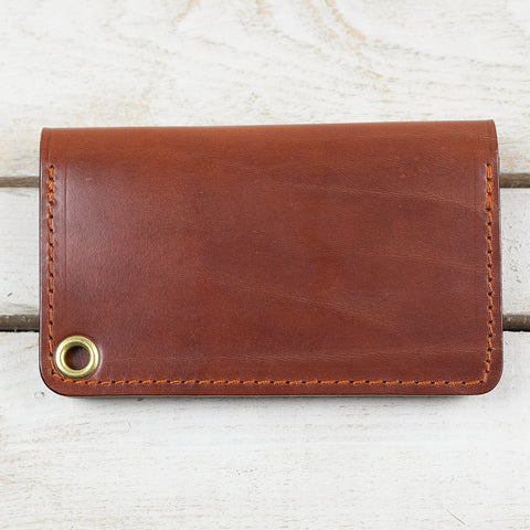 Slim biker wallet brown