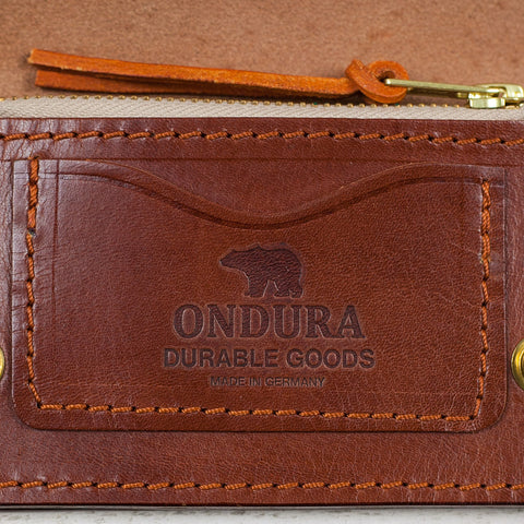 Slim biker wallet brown