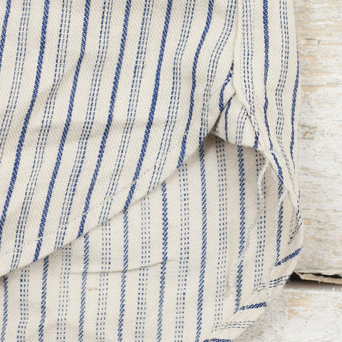 Shawl Collar Shirt Indigo Stripe