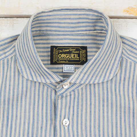 Windsor Collar Shirt Indigo Stripe