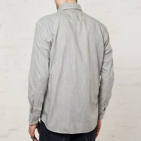 Windsor Collar Shirt Indigo Stripe