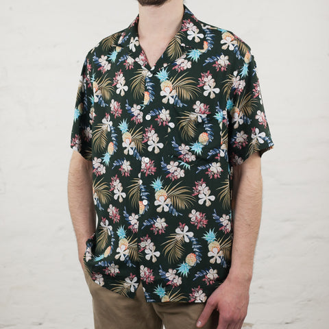 Hawaii Shirt  „Tropical Fruit“ Schwarz