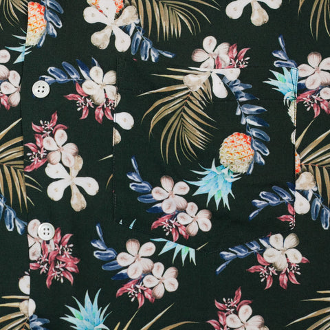 Hawaii Shirt  „Tropical Fruit“ Schwarz