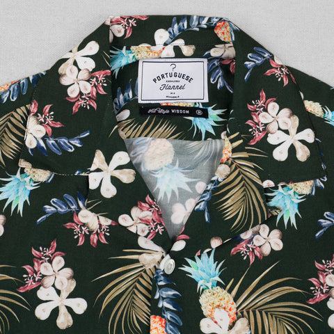 Hawaii Shirt  „Tropical Fruit“ Schwarz