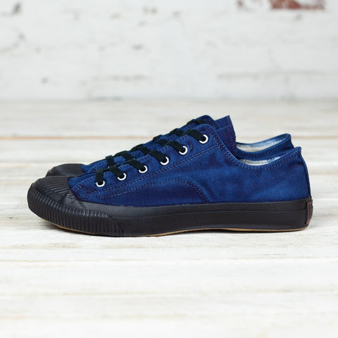 Shell Cap Low Sneaker Hand Dyed Indigo