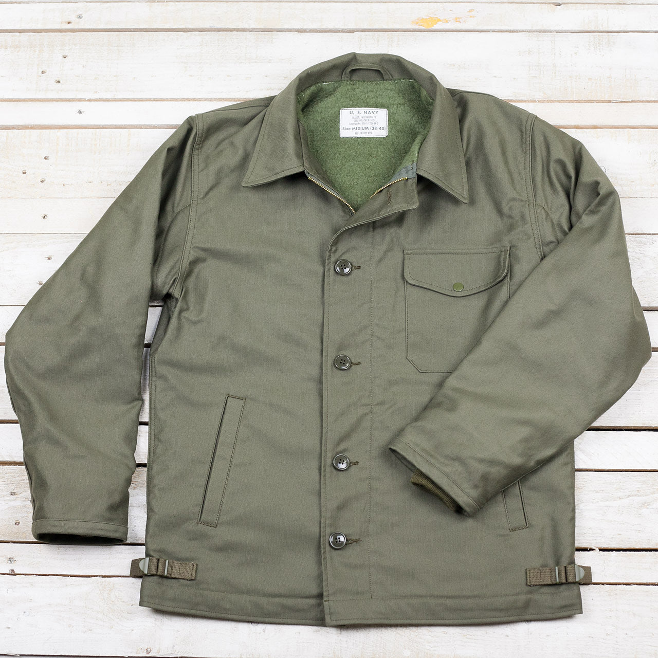 U.S.N. A-2 Deck Jacket Oliv