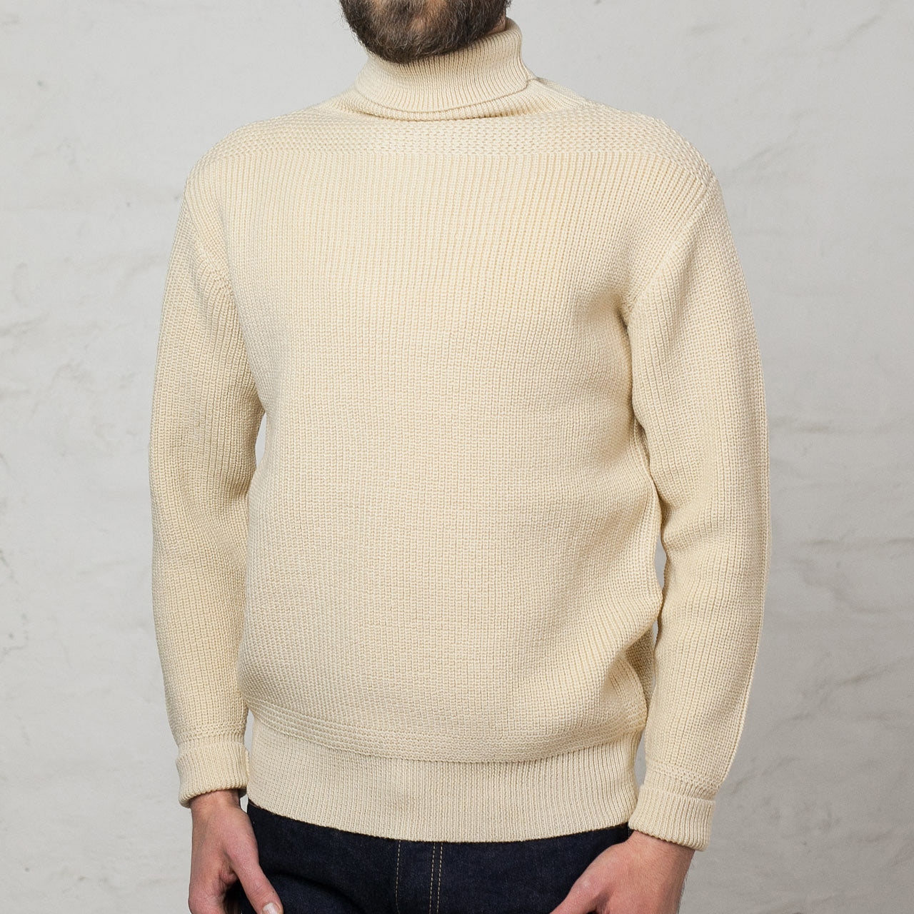 Fisherman's Turtleneck Sweater Ecru