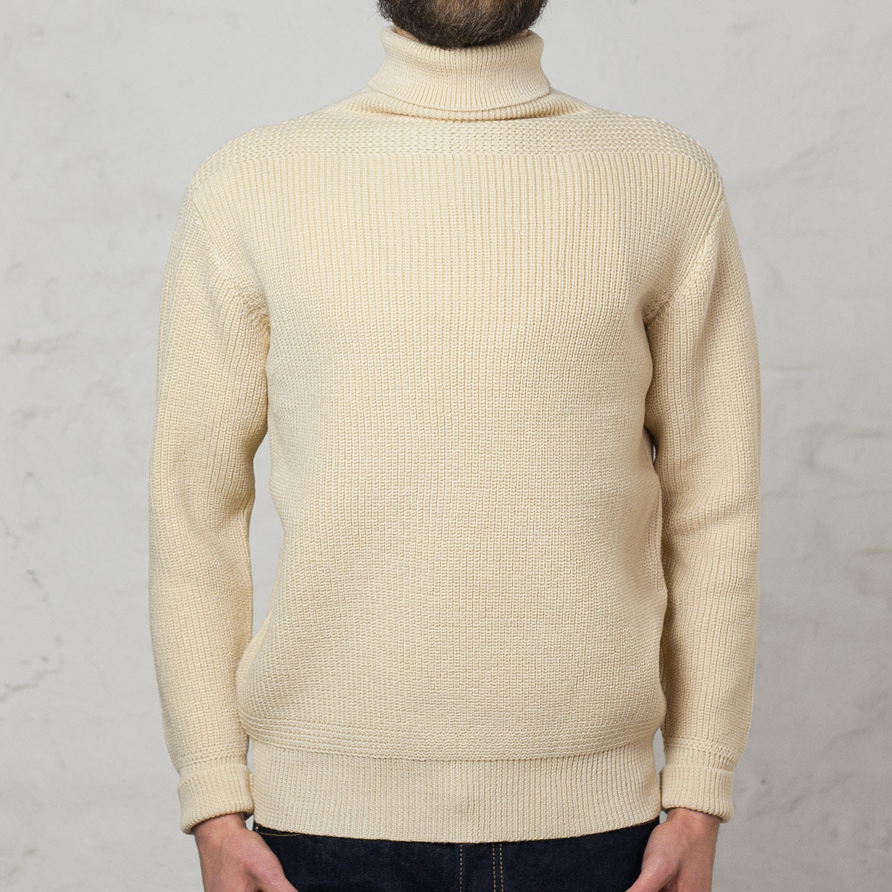 Fisherman's Turtleneck Sweater Ecru