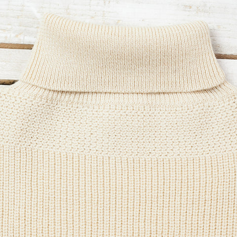 Fisherman's Turtleneck Sweater Ecru