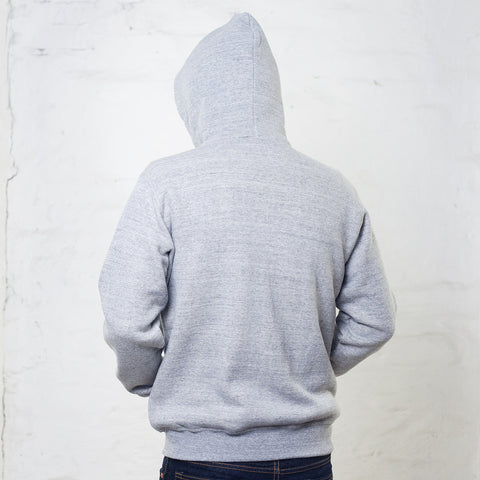 10 oz. Loopwheel Zip Hoodie Grau Meliert