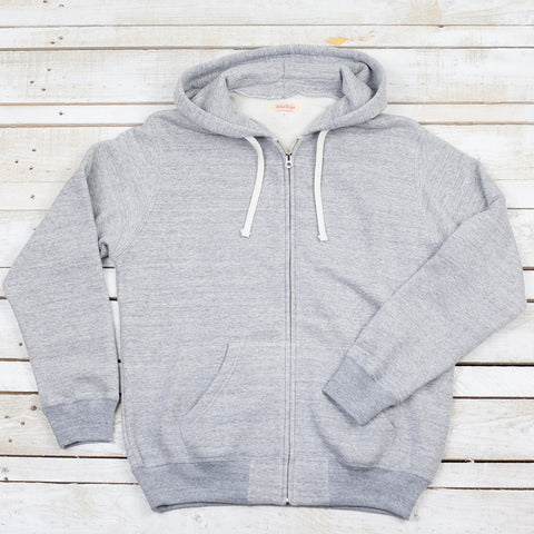 10 oz. Loopwheel Zip Hoodie Grau Meliert