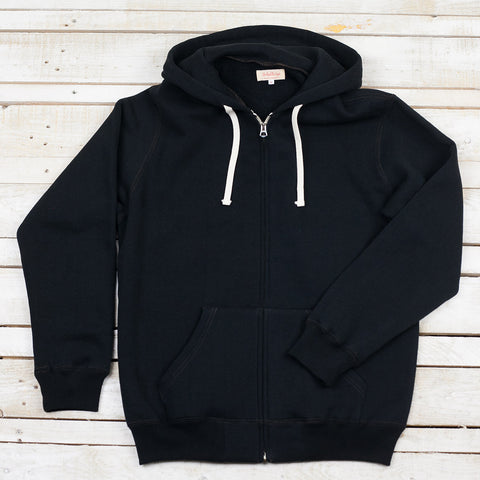 10 oz. Loopwheel Zip Hoody Schwarz