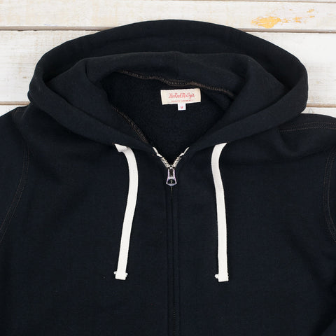 10 oz. Loopwheel Zip Hoody Schwarz