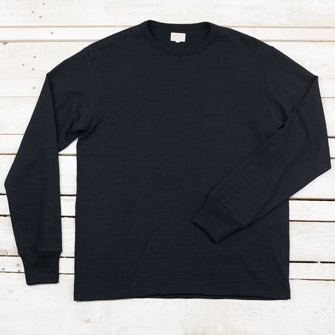 Athletic Longsleeve Loopwheel Schwarz