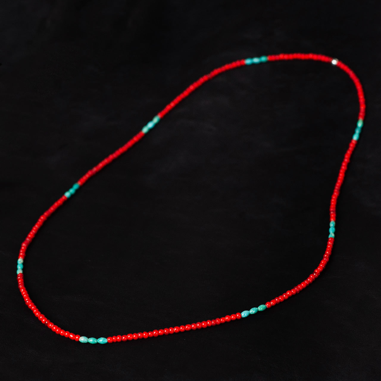 Red & Turquoise Bead Necklace